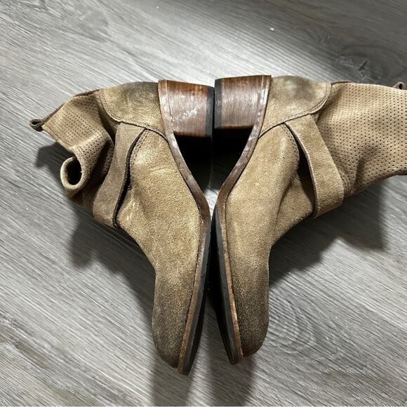 Donald J Pliner Willow Mid-Calf Leather Suede Taupe Boots Size 8.5 - Picture 2 of 8